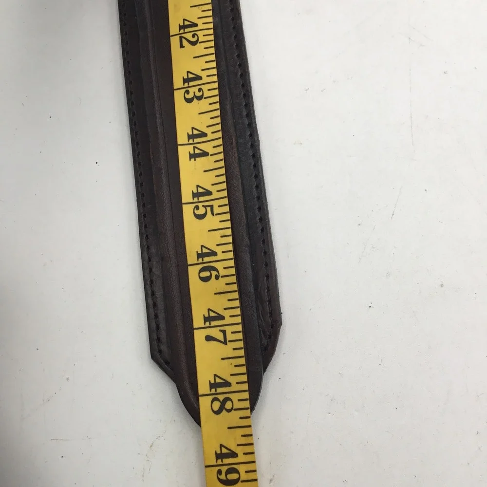 Kirkpatrick Leather Brown Handcrafted Belt Made in USA Size 38 Western Work Belt